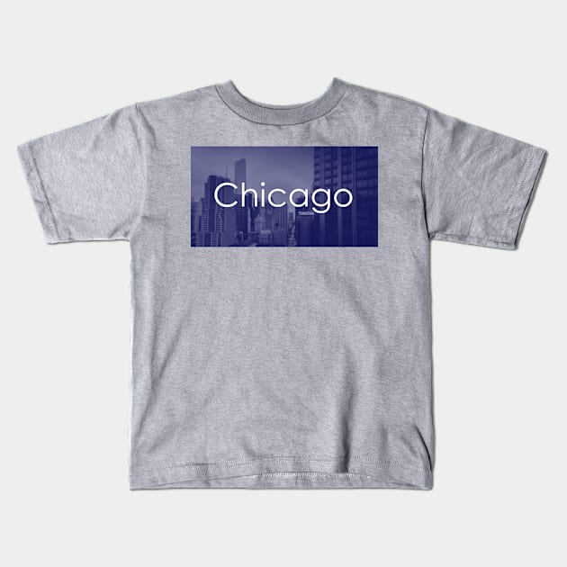 Chicago Backdrop Kids T-Shirt by AJ